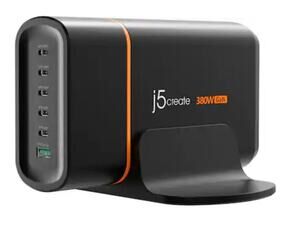 j5create - 380W GaN USB-C 6-Port Charger - Black
